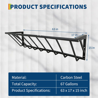 Wall Mount Hay Feeder Rack, Heavy Duty Carbon Steel Hay Holder