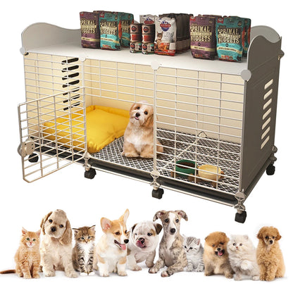 Kennel with Wheels & Tray Indoor  Wired Cage  Small/Medium dog