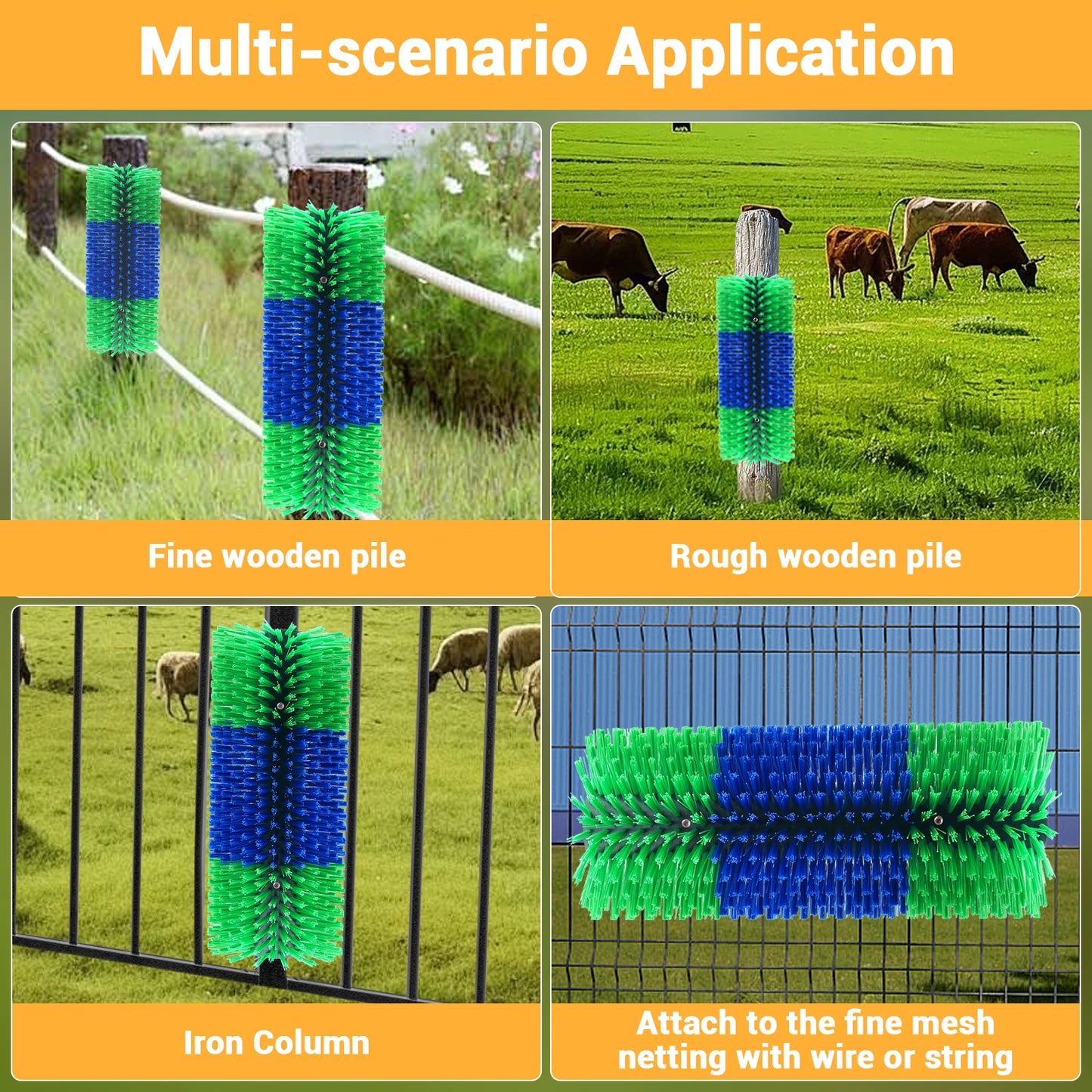Livestock Scratch Brushes, Full Massage Grooming Brush Kit,