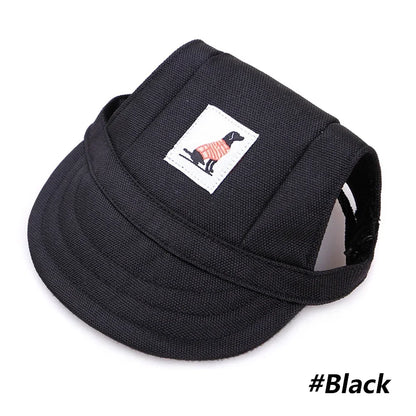 Black pet harness with a label on a white background