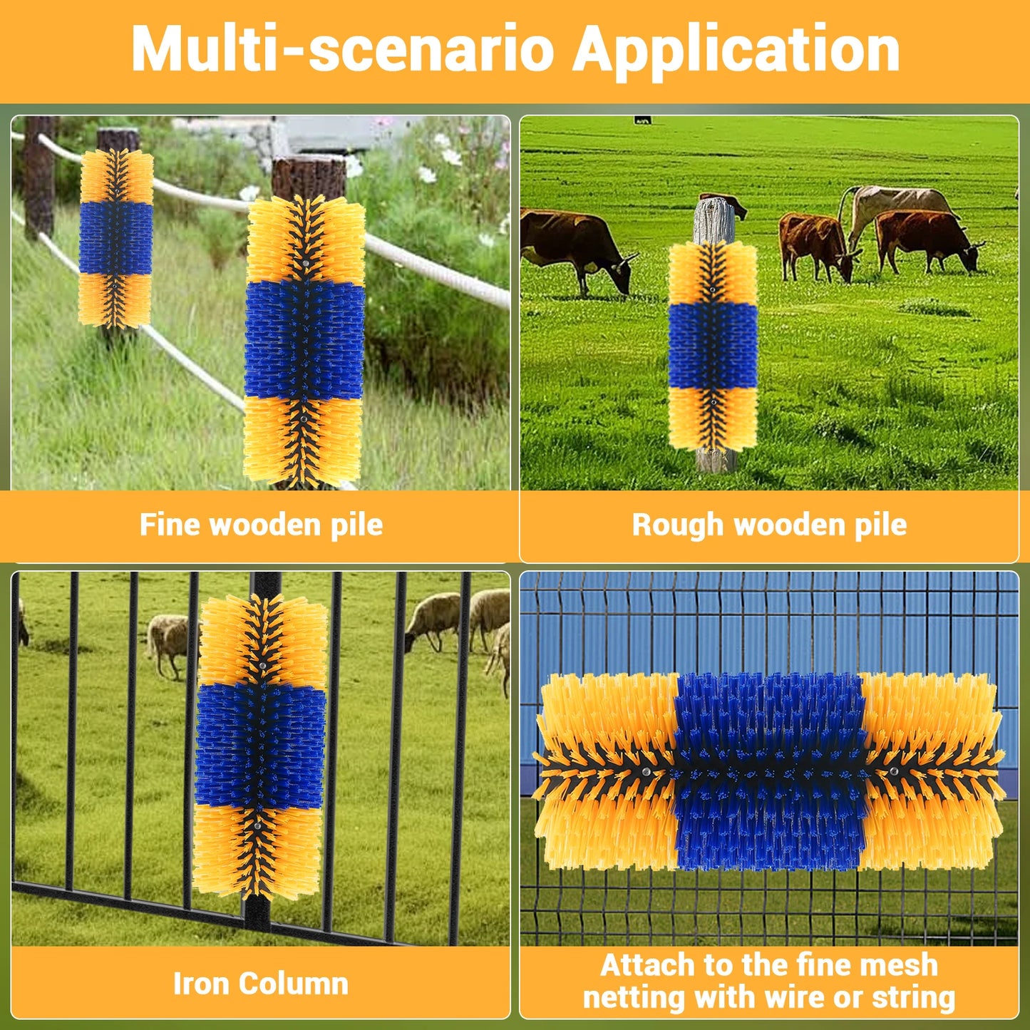 Livestock Scratch Brushes, Full Massage Grooming Brush Kit,