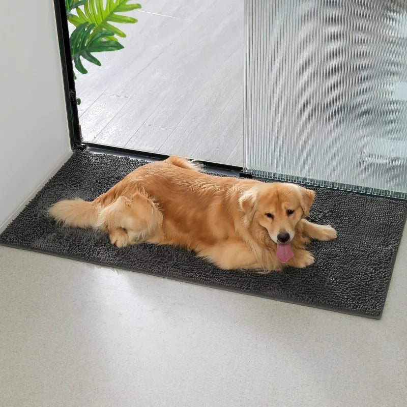 Dog Door Mat For Muddy Paws, Absorbs Moisture And Dirt