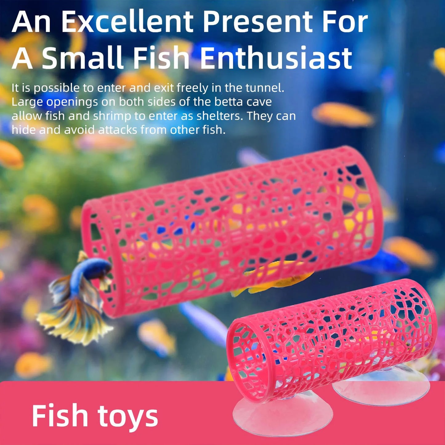 Aquarium Fish Tunnel Toys Betta Fish Tunnel Hideouts