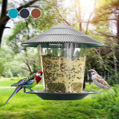Bird Feeder Automatic Foot Feeding Hanging Dispenser