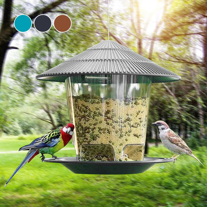 Bird Feeder Automatic Foot Feeding Hanging Dispenser