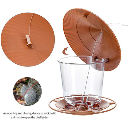 Bird Feeder Automatic Foot Feeding Hanging Dispenser