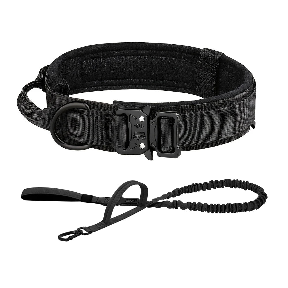Adjustable Tactical Dog Collar And Leash Set