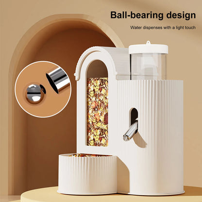 2-in-1 Automatic Food Bowl Large Capacity Hamster Feeder And Waterer