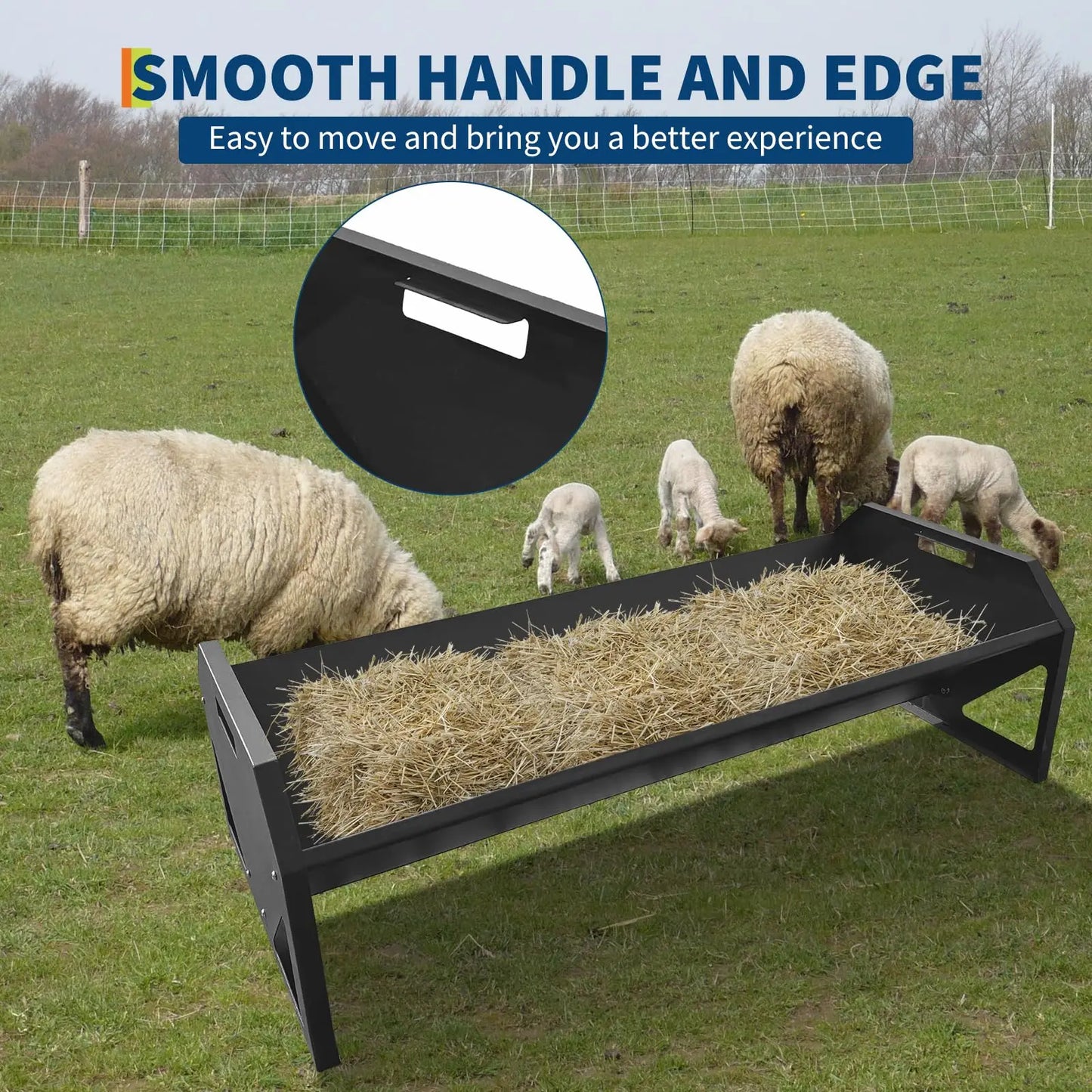 22 Gallon Heavy Duty Galvanized Feeder Rustproof V-Shaped Bottom