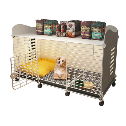 Kennel with Wheels & Tray Indoor  Wired Cage  Small/Medium dog