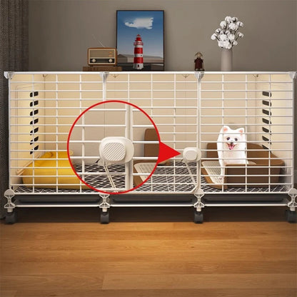 Kennel with Wheels & Tray Indoor  Wired Cage  Small/Medium dog
