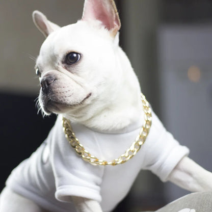 Luxury Collar Gold Dog Chain Choker For Pitbull Bulldog Teddy French Bulldog