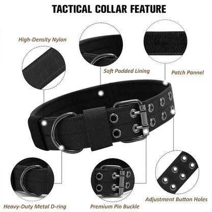 Tactical Dog Collar Durable Nylon Military Outdoor