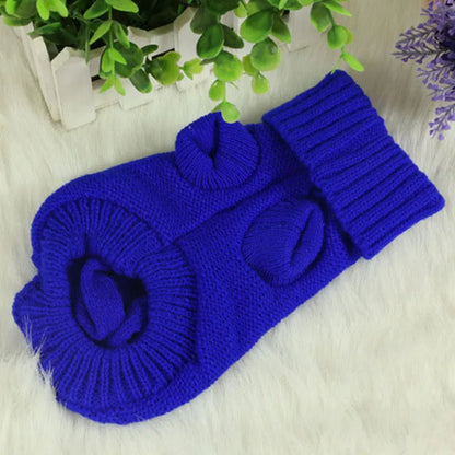 Knitted Dog Winter Sweater – Warm Soft Pet Pullover for Small & Medium Dogs