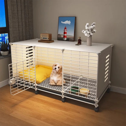 Kennel with Wheels & Tray Indoor  Wired Cage  Small/Medium dog