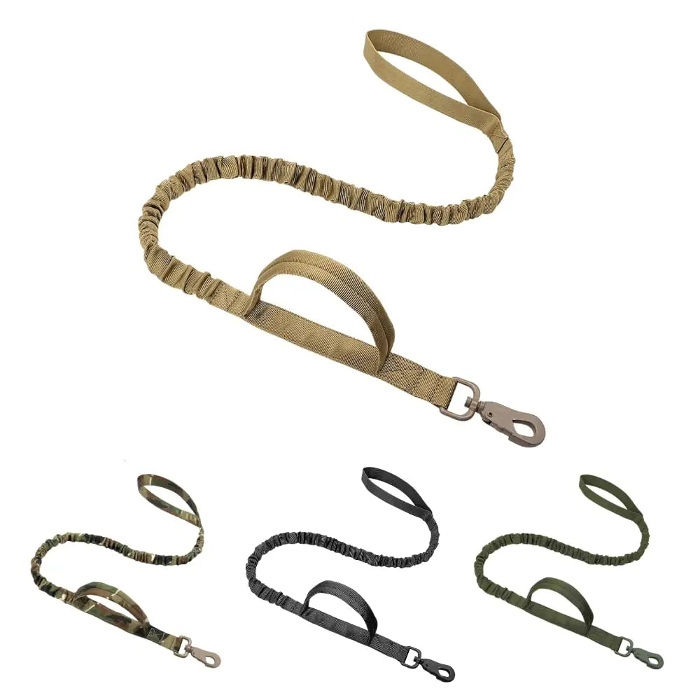 Military Dog Leashes Adjustable Quick Release With 2  Handles