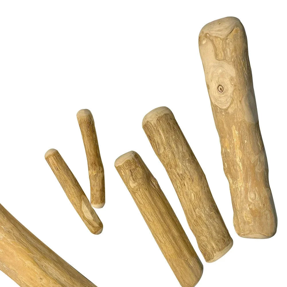 Coffee‑Shaped Wooden Dog Chew Toy – Durable Natural Wood for Tooth Pressure Relief