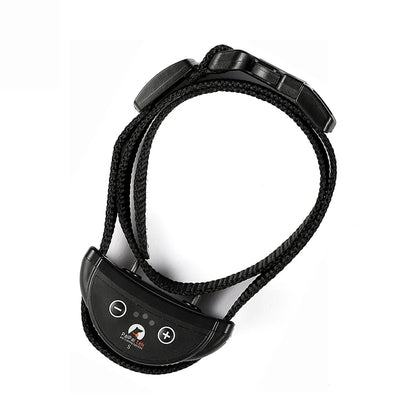 Black electronic dog collar on a white background