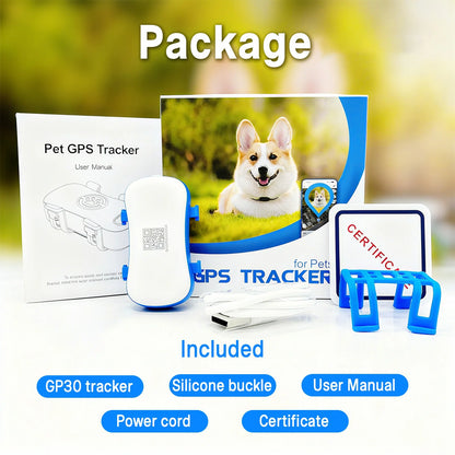 GPS Pet Tracker 4G Built-in SIM with Real-Time WiFi  Plan Required