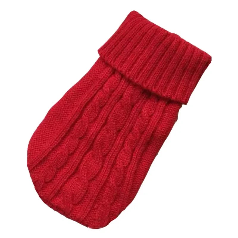 Knitted Dog Winter Sweater – Warm Soft Pet Pullover for Small & Medium Dogs