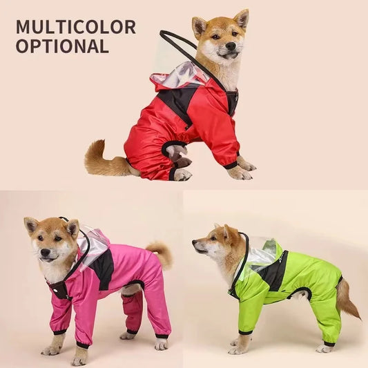 Waterproof Pet Dog Raincoat – Lightweight Hooded Jacket for Small & Medium Dogs