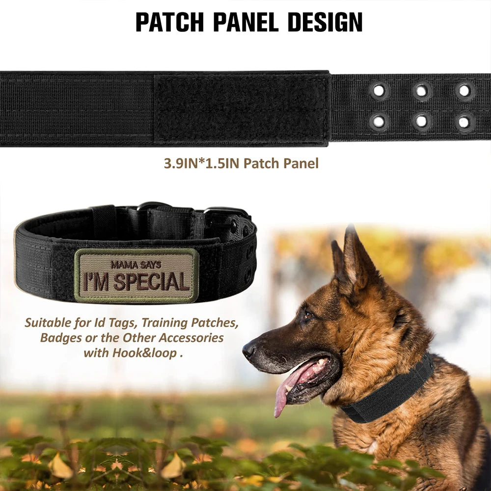 Tactical Dog Collar Durable Nylon Military Outdoor