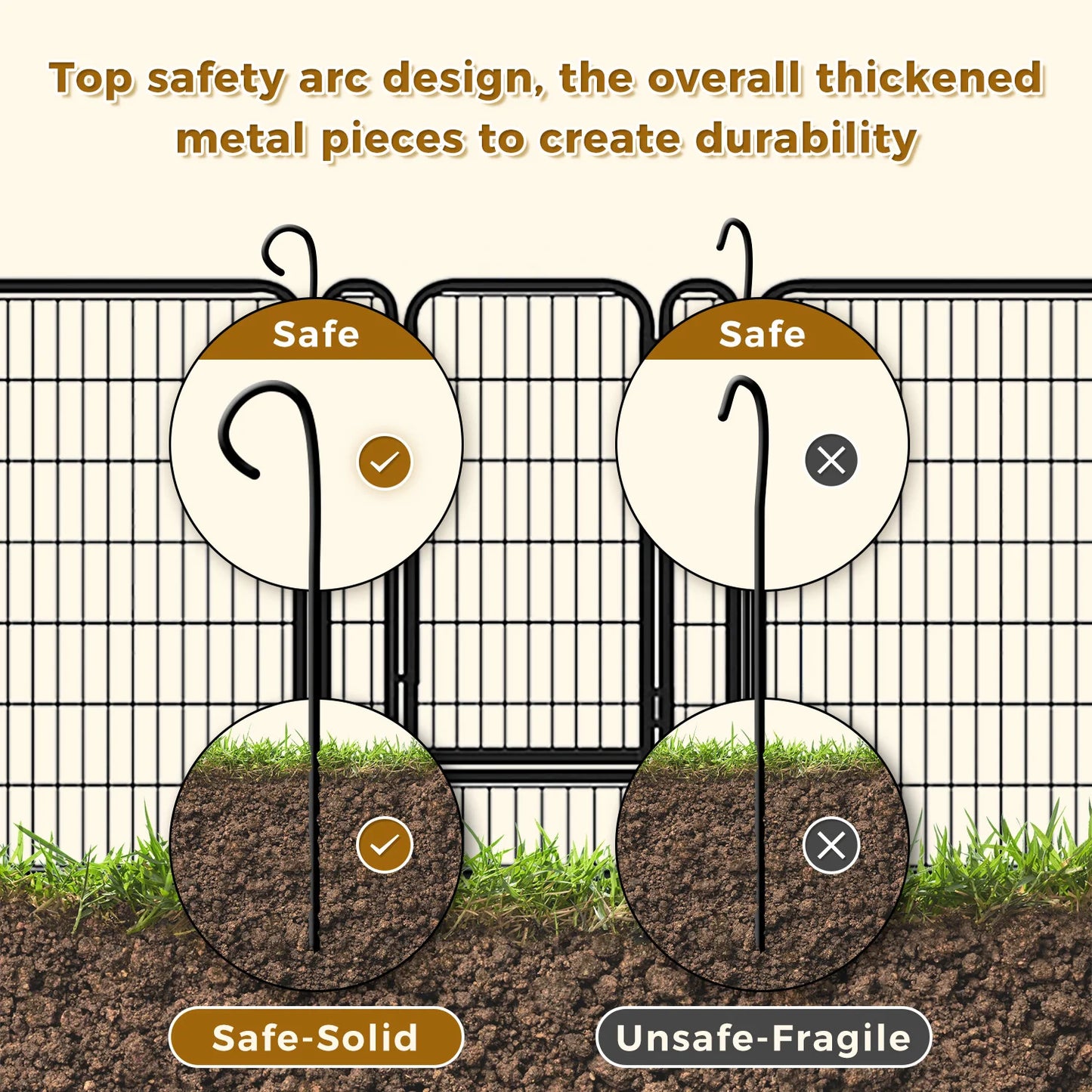 Dog Playpen with Door, Outdoor/Indoor Foldable Metal Fence