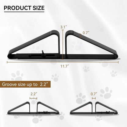 Pet Gate Support Feet Set of 2, Adjustable for Extra Wide Foldable Dog Gates,