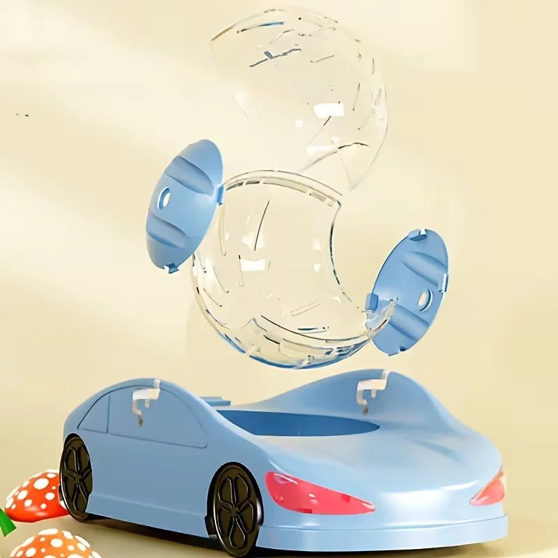 A super sized pet sports car toy with rolling balls hamster pets,