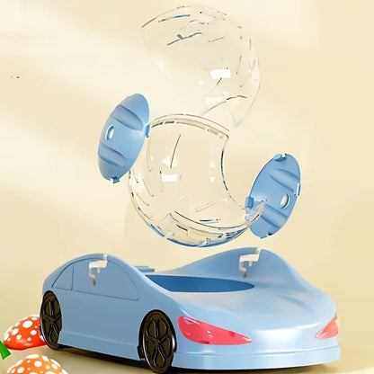 A super sized pet sports car toy with rolling balls hamster pets,