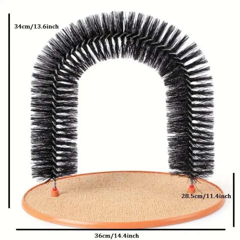 Cat Toy Arch Self Groom Feline with A Massage Brush