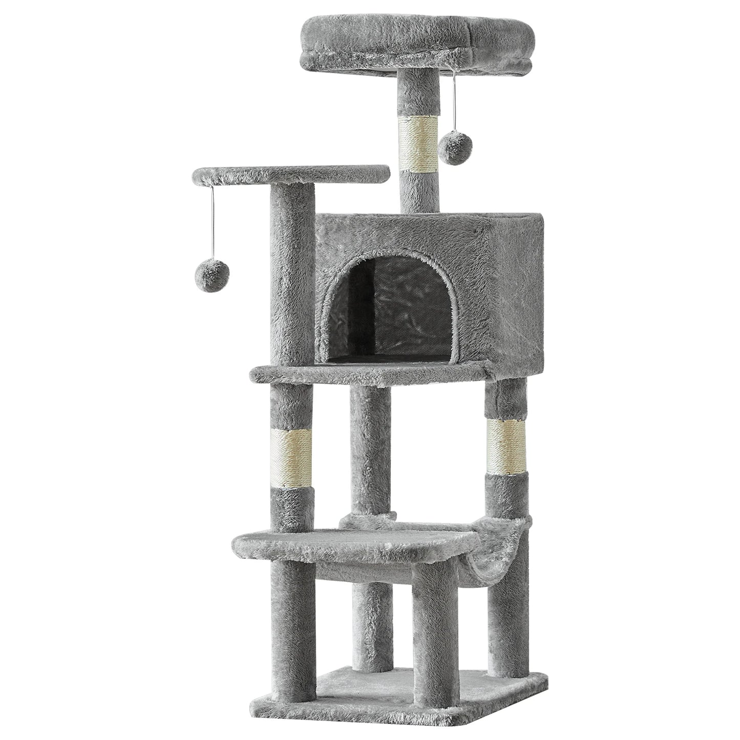 44In Cat Tree Multi-Cat Climbing Tower Scratching Posts