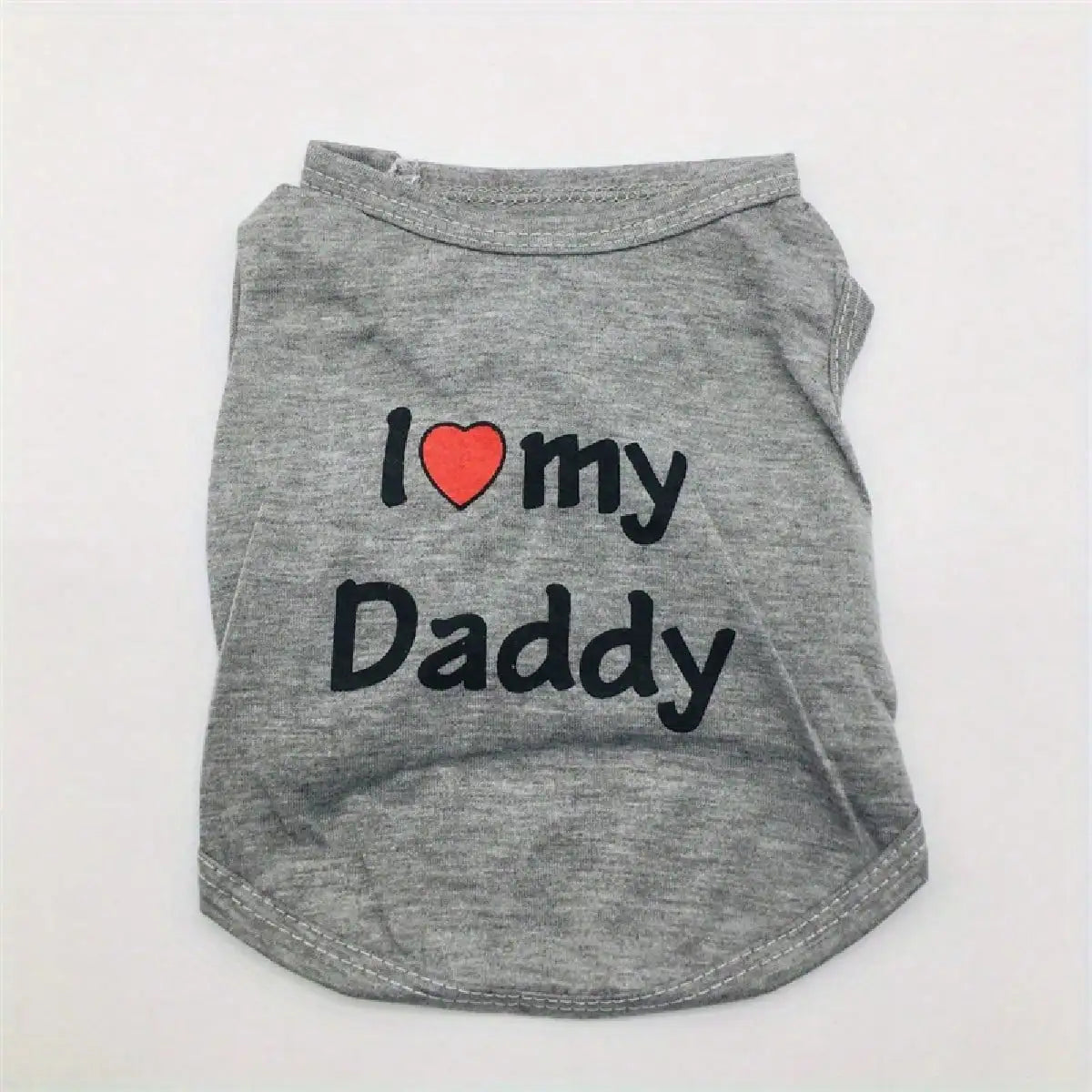 Dog Vest, "I Love My Daddy" Puppy T-Shirt, Summer Sleeveless Vest