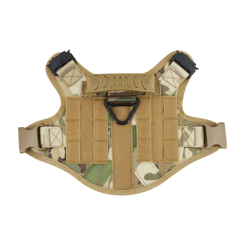 Multicam tactical vest on a white background