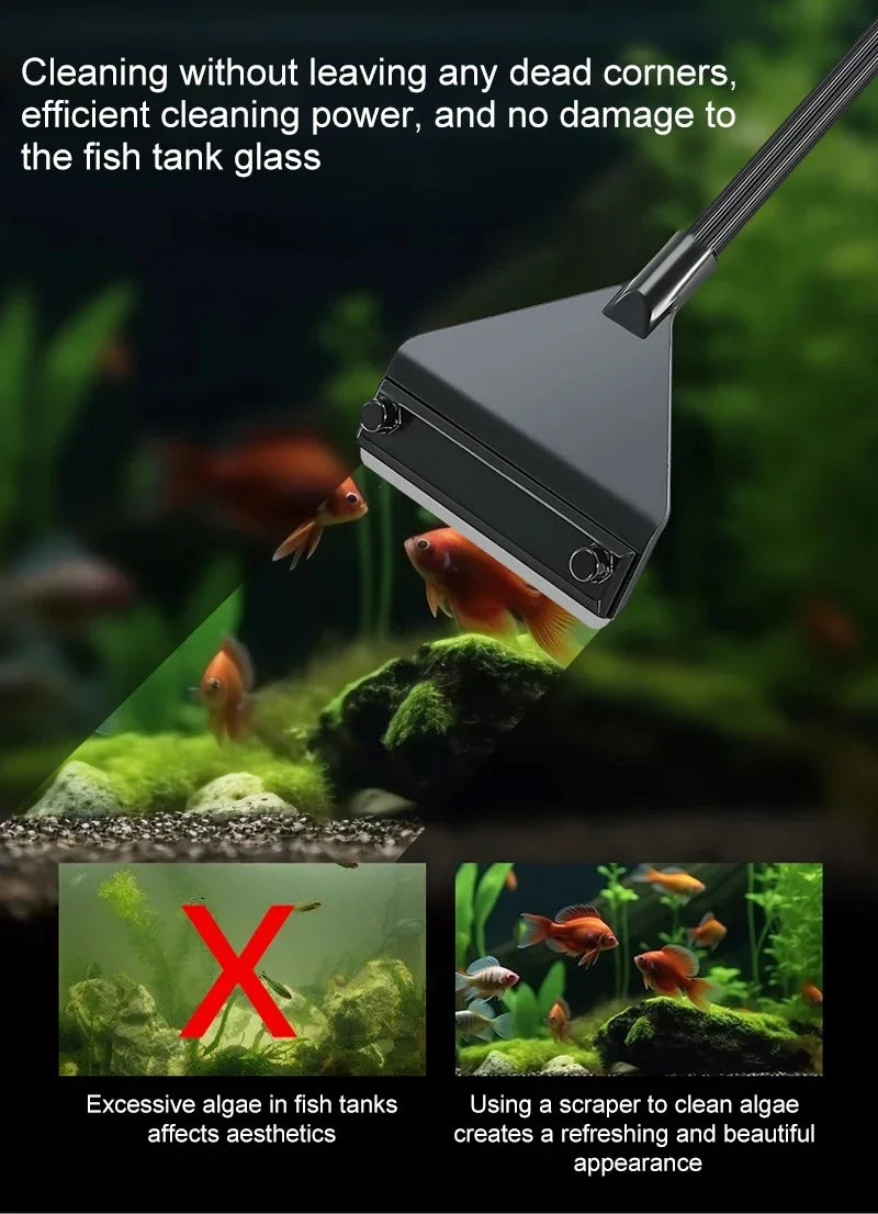 Aquarium Algae Remover Aluminum Alloy Stainless Steel Scraper Blade