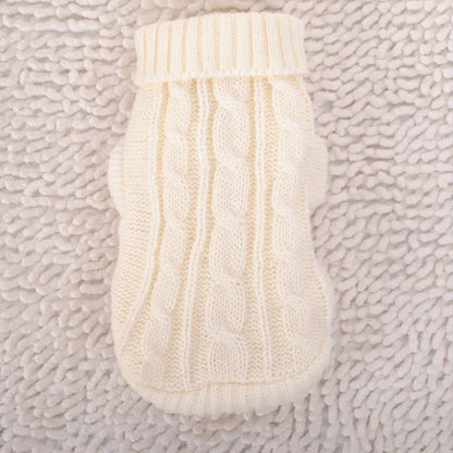 Knitted Dog Winter Sweater – Warm Soft Pet Pullover for Small & Medium Dogs