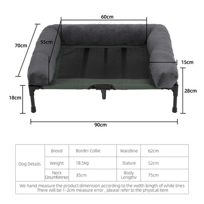 Bed for Dogs and Cats Indoor Outdoor Elevated Pet Lounger L XL 2XL