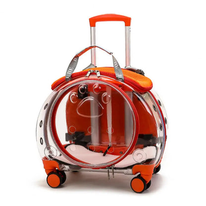 Small Pet Trolley Case with Ventilation Holes Travel Backpack
