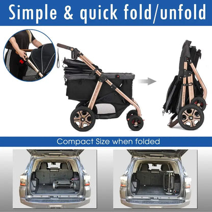 SuperSized Dog Cat Carriage w Access Ramp