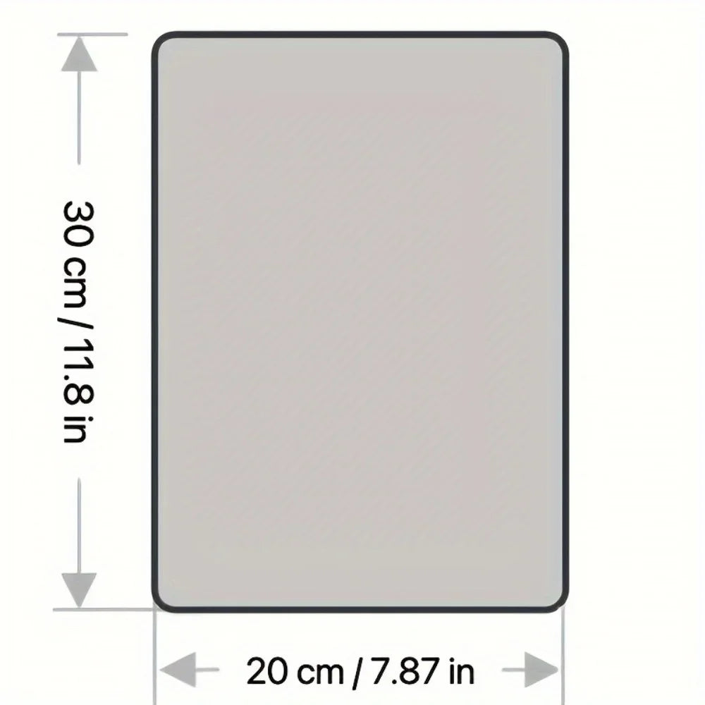 Rectangular mat with dimensions labeled on a white background