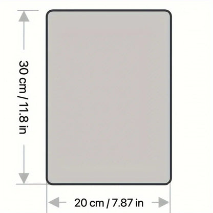 Rectangular mat with dimensions labeled on a white background