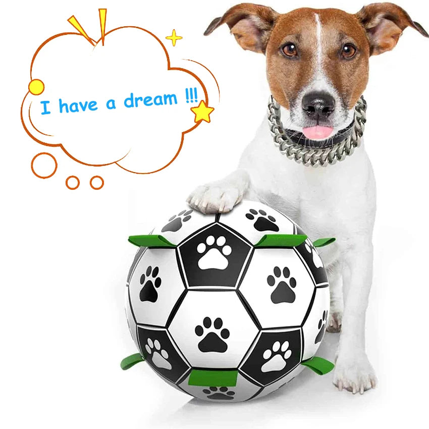 Dog Toy Interactive Pet Football Toys with Grab Tabs