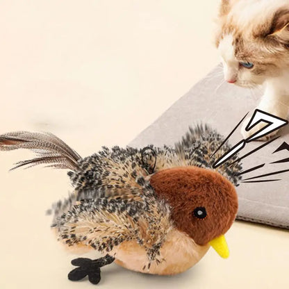 Flapping Bird Cat Toy USB Rechargeable Touch Activated