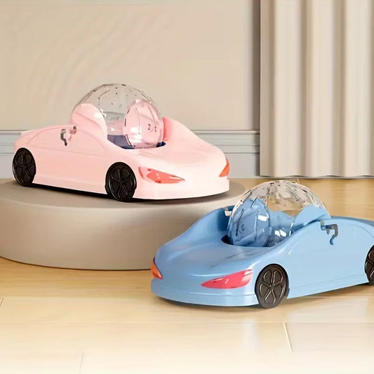 A super sized pet sports car toy with rolling balls hamster pets,