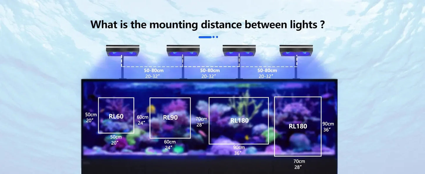 WiFi Led Aquarium Reef Light 180W