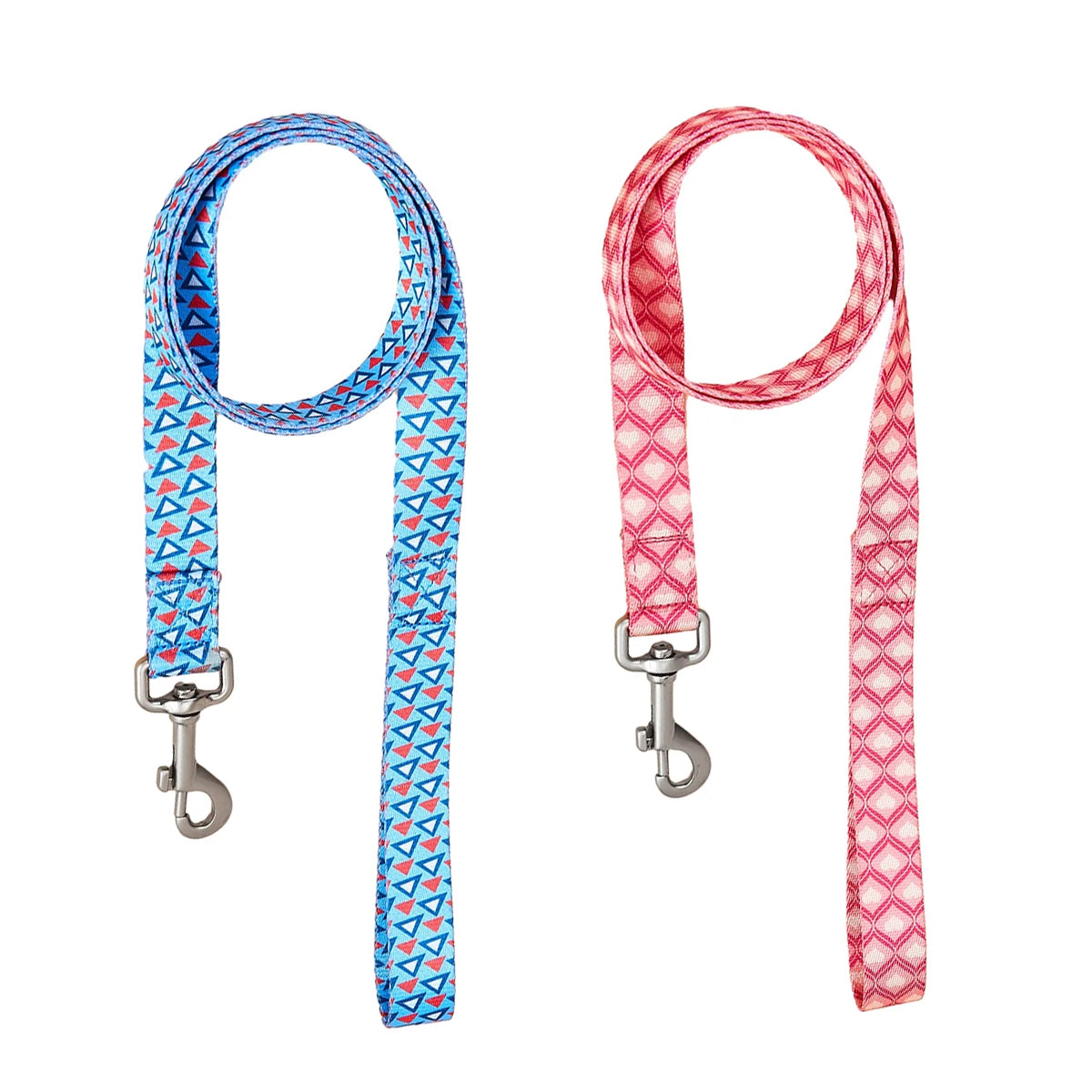 Colorful Silk-Print Cat & Dogs Lead Rope Fashion Nylon Dog Leashes