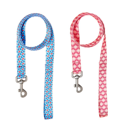 Colorful Silk-Print Cat & Dogs Lead Rope Fashion Nylon Dog Leashes