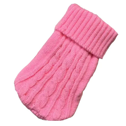 Knitted Dog Winter Sweater – Warm Soft Pet Pullover for Small & Medium Dogs