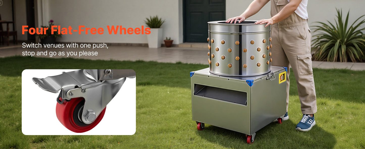 Chicken Plucker Machine 19.7/22.5 in Drum